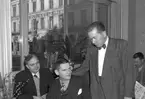 Amerikanska pressmän på sverige besök. 15 februari 1949. Reportage för Arbetarbladet.