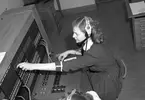 Järnvägstations nya telefonväxel. Februari 1949. Reportage för Arbetarbladet.