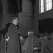 Skutskärs kyrka. Ärkebiskopen på besök. 24 mars 1949.