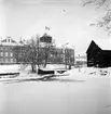 Gävle Manufaktur Svanen, Strömsbro i vinterskrud. 15 januari 1950.