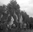 Folknykterhetens dag. Demonstrationståg till Boulognerskogen. År 1949. Reportage för Gefle Dagblad.