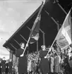 Svenska Flaggans Dag festligheter på Strömvallen. 6 juni 1949.