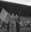 Svenska Flaggans Dag festligheter på Strömvallen. 6 juni 1949.