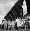 Svenska Flaggans Dag festligheter på Strömvallen. 6 juni 1949.