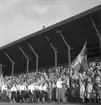 Svenska Flaggans Dag festligheter på Strömvallen. 6 juni 1949. Beställt av Rudolf Lindgren.