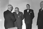 Postkontor medaljutdelning i lunchrummet. 15 november 1949.