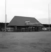 Gävle Folkets park, reklamskyltar och reklampelare. 1947.