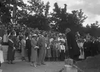 Kronprinsparet Gustav Adolf och Louise på besök i Sandviken1935.