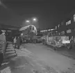 Cylinder kommer till fabriken på en långtradare. Korsnäs AB. Den 12 januari 1961.