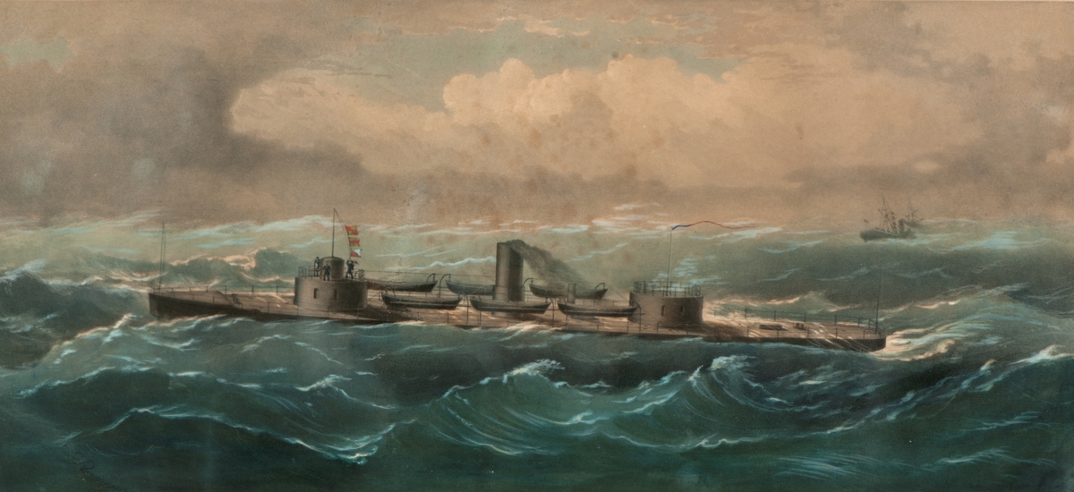 ""Onondaga"" US. Iron Clad Battery with 2 Ericson Furrets"".