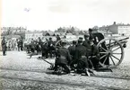 Jubileum 50 års, A 6. Salutbatteri vid platsen för Jkpgs slott.