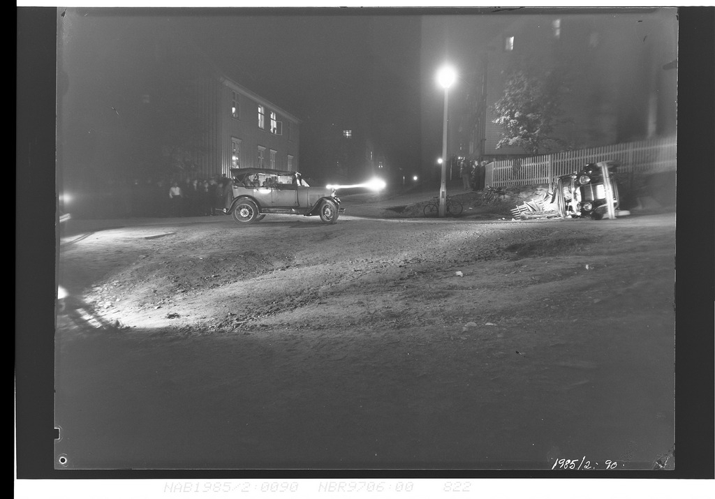 Trafikkuhell i Narvik, muligens i krysset mellom Brugata ogTårnveien.