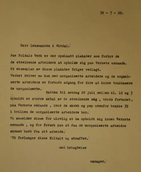 gammelt dokument folldal verk