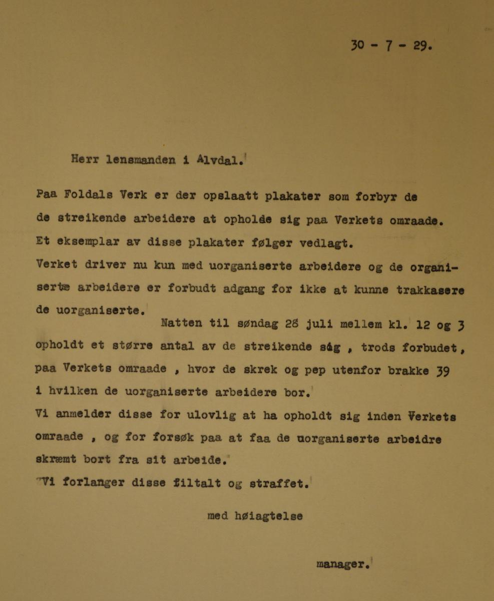 gammelt dokument folldal verk