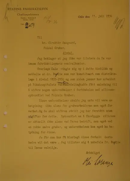 gammelt dokument folldal verk