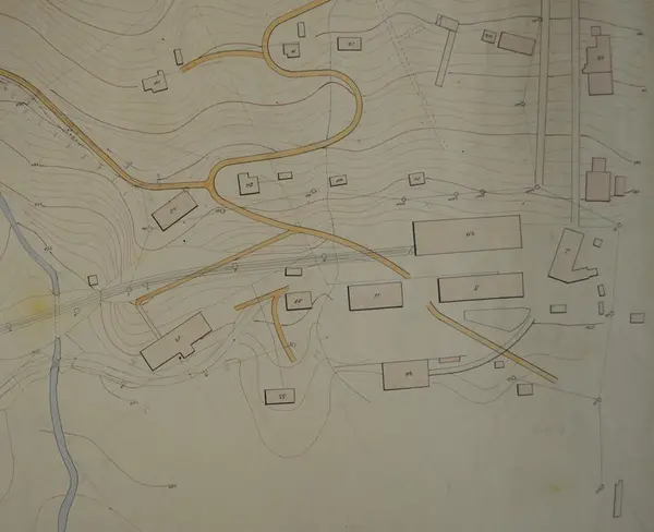 gammelt kart Folldal verk