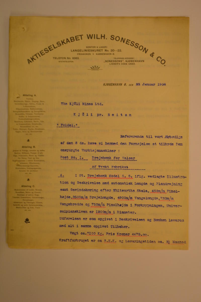 gammelt dokument folldal verk