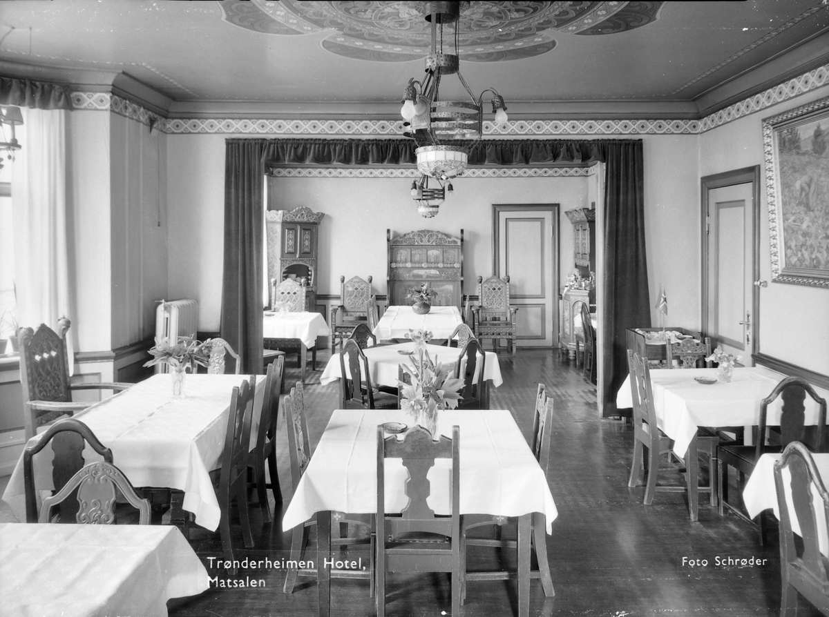 Trønderheimen, matsal, salong, hall og soverom