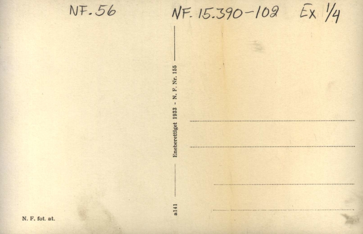 Postkort. Mjøenstuen, Opdal i Sør-Trøndelag. Sør-Trøndelagstunet, NF.