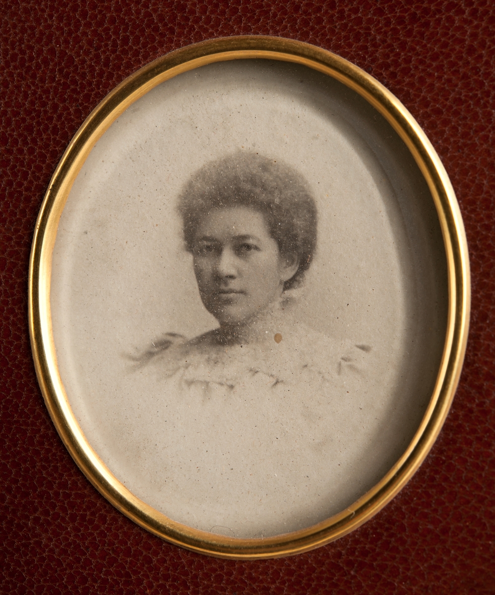 Läderetui med 16 medaljer med kvinnoporträtt i följande ordning (enligt maskinskrivet ark liggandes löst):
"Styrelsen för Kvinnoförbundet för Sveriges Sjöförsvar 1895-1897"
1. Amiralinnan Christersson
2. Fru Anna Wallenberg
3. Fru Coralie Elliot
4. Fru Landshöfdingsk. Emma Dyrssen, f. Fock
5. Fru Juel f. Björkman
6. Fru Hildegard Elliot f. Stråhle
7. Fru Ebba v. Eckerman f. Grevinnan v. Hallwyl
8. Fru Lannerstierna f. Almgren
9. Grevinnan Lotten Hamilton f. Beck-Friis
10. Fru Charlotte Wessäll f. Lewnhaupt
11. (tomt)
12. Fru Ida Carlstedt
13. (tomt)
14. Fru Wrangel f. Hallberg
15. Friherrinnan Ingeborg Hermelin f. Strömberg
16. (tomt)