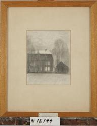 Biskopens gård [Kolteckning]