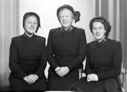Hamar, Frelsesarmeen, gruppe 3 offiserskvinner, uniformer, u