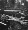 Från utgrävningarna av Björkebåten.
Arbeterna påbörjades 11 maj 1948.