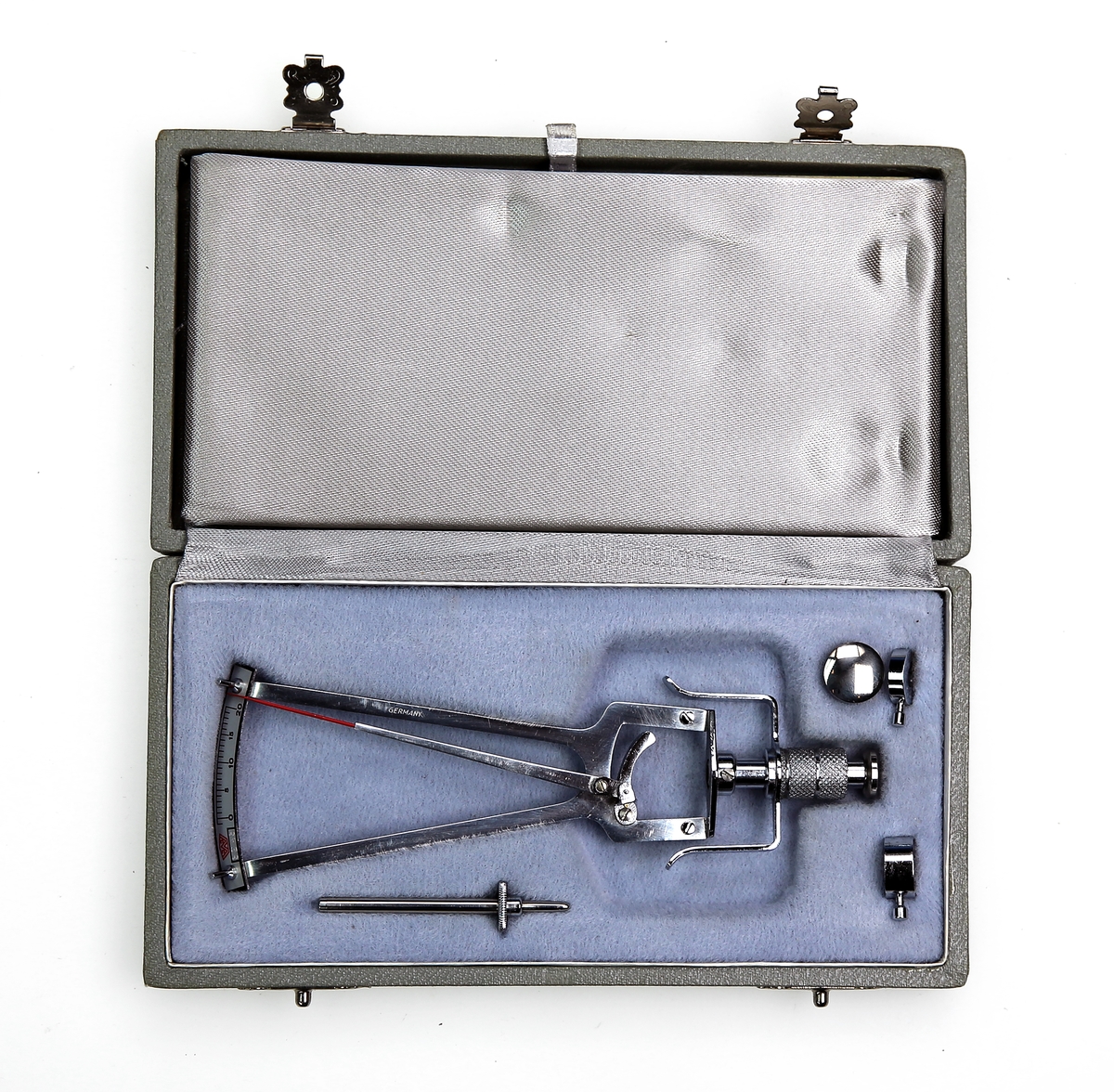 Tonometer i etui. Øyesjukdommer
. Trykkmåler som måler trykket i øyet.