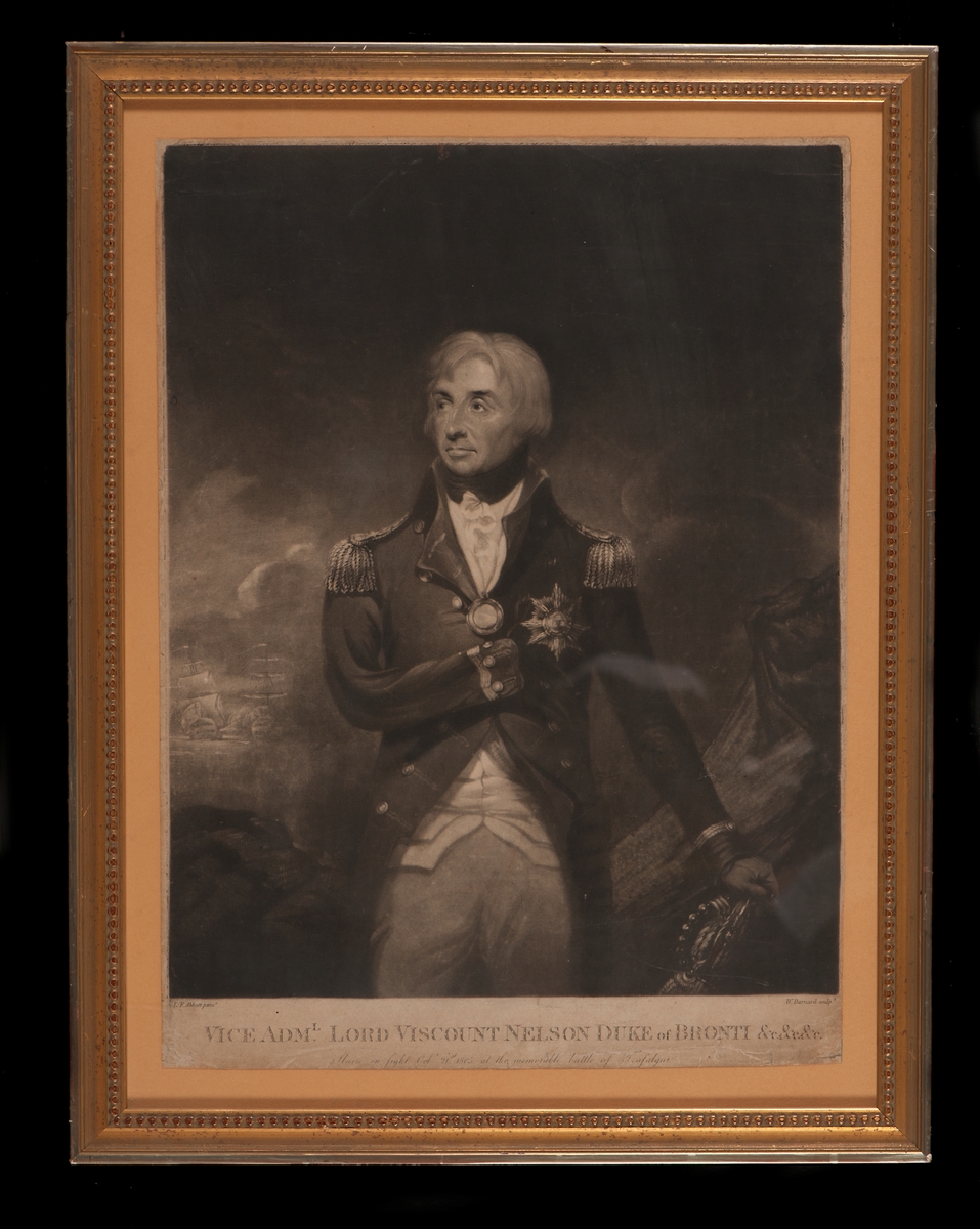 Lord Nelson i ½- figur, en face 1/2 vänsterprofil