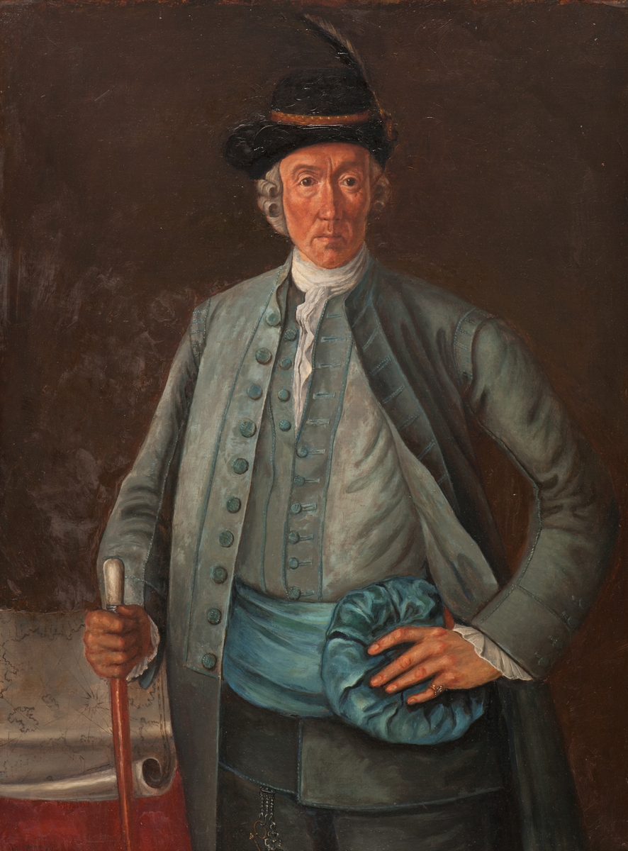 Föreställande Johan Acrell (1713-1790), vår främste och mest anlitade galärbyggmästare