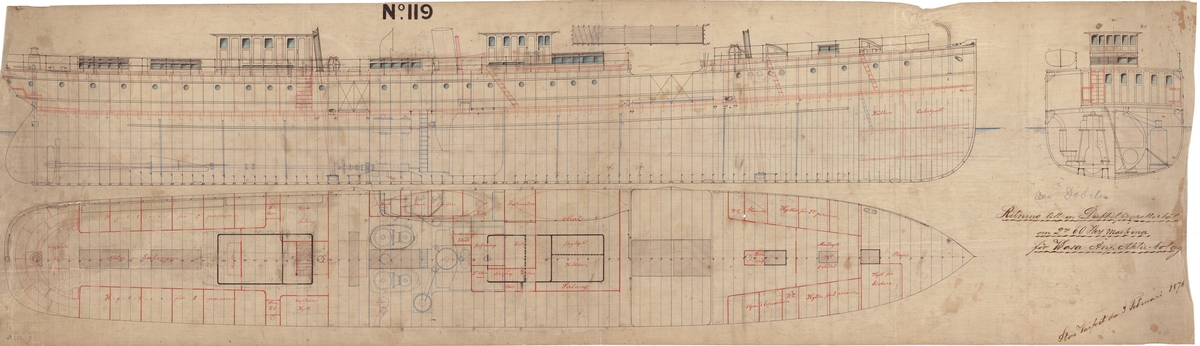 Profil, plan, spantruta och sektion