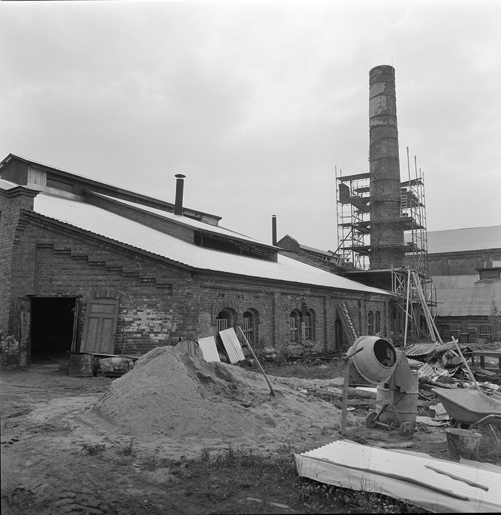 Klevfos Industrimuseum, Klevbakken, Ådalsbruk, Løten. Eksteriør, restaurering.