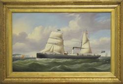 Svenska ångaren Balder under segel