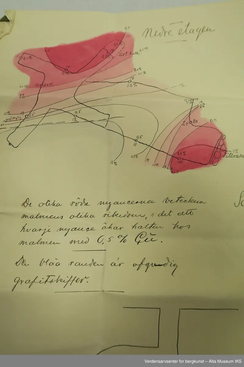 Rektangulær ark med tegninger og skrift.