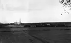 Vy med Harmånger kyrka, 1921.