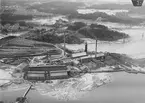 Flygfoto över Korsnäsverken, Karskär. Foto 1931.