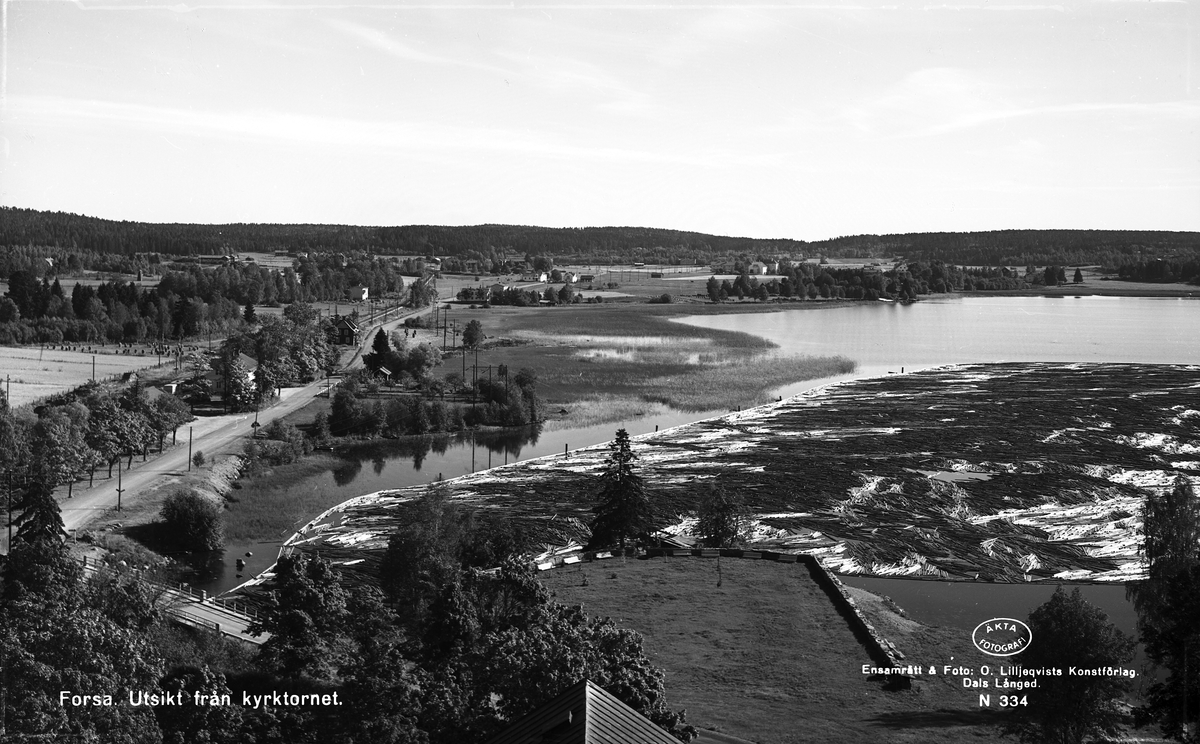 Utsikt från kyrktornet i Forsa, Hälsingland