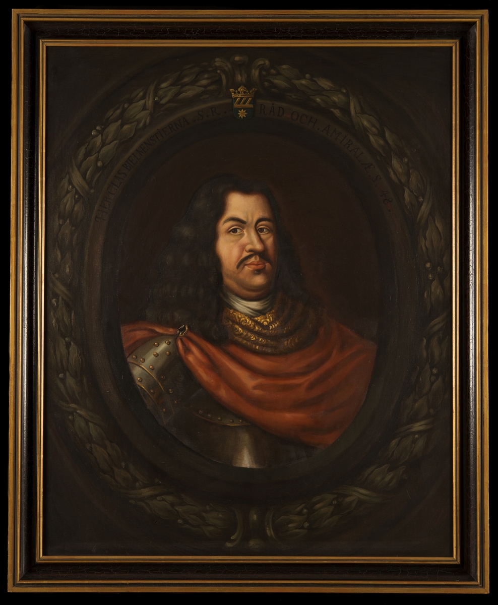 Porträtt av Clas Bjelkenstjerna, amiral född 1615 död 1662.