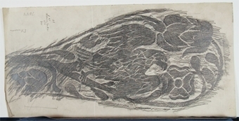 Dekorativa mönster (kalkering från museets stenbord)