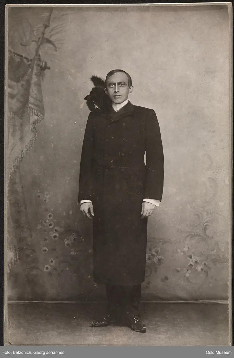 portrett, mann, skuespiller, rollebilde, stående helfigur, kostyme
