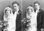 Brudparet Ernst Back och Ruth född Jernberg.