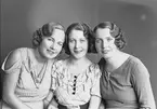 Fröknarna Norgren, Fr. v. Ellen, Gunhild och Eivor.