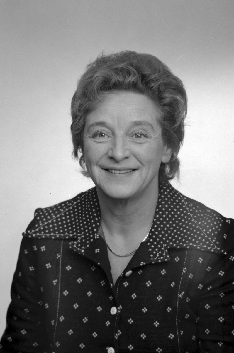 Margit Forsberg. Norra Fiskargatan 12 E, Gävle. Den 29 november 1973