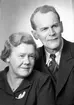 Herr Erik Simeon Hockman med fru Annie Ragnhild, Skutskär. 3 december 1944.