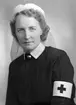 Sjuksköterskan Ingrid Nilsén, lasarettet avdelning 8, Gävle. 6 december 1944.