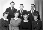 Grupporträtt. 27 februari 1945. Fröken Karin Öberg, Gästrikegatan 8 B, Gävle.