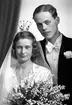 Brudparet Gustaf Rainer, Gävle. 31 mars 1945.