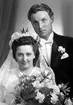 Brudparet Lennart Söderblom, Sätra 10, Gävle. 31 mars 1945.