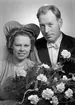 Brudparet Conrad Jansson, Furuvik. 21 april 1945.