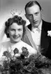 Brudparet Sven Andersson, Hemstavägen 12, Gävle. 4 maj 1945.